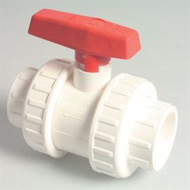 AK white double union PVC 1 1/2\" ball valve